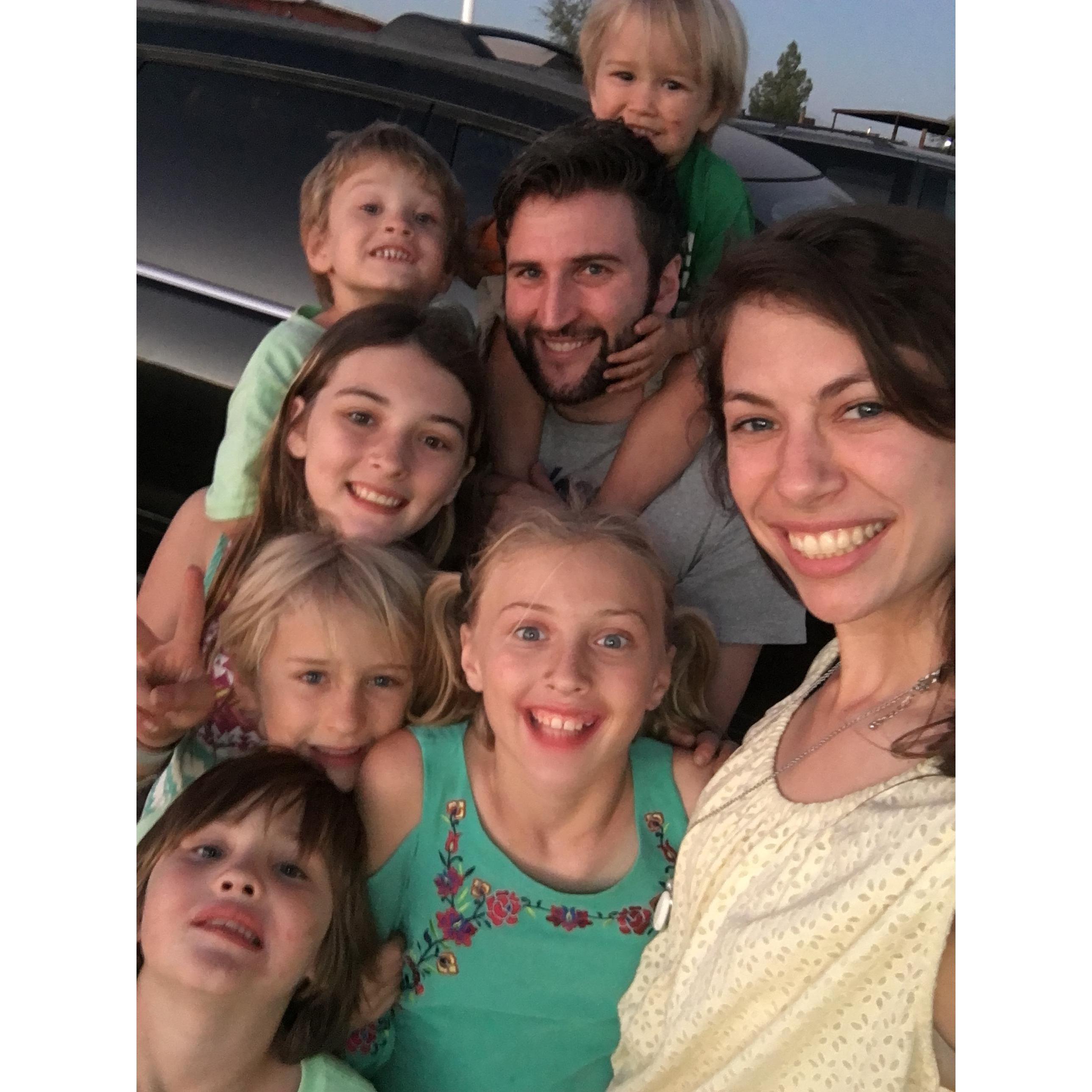 This was Jeriann's first family photo - and it was a selfie!