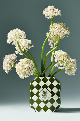 Hotel Checkered Ceramic Vase