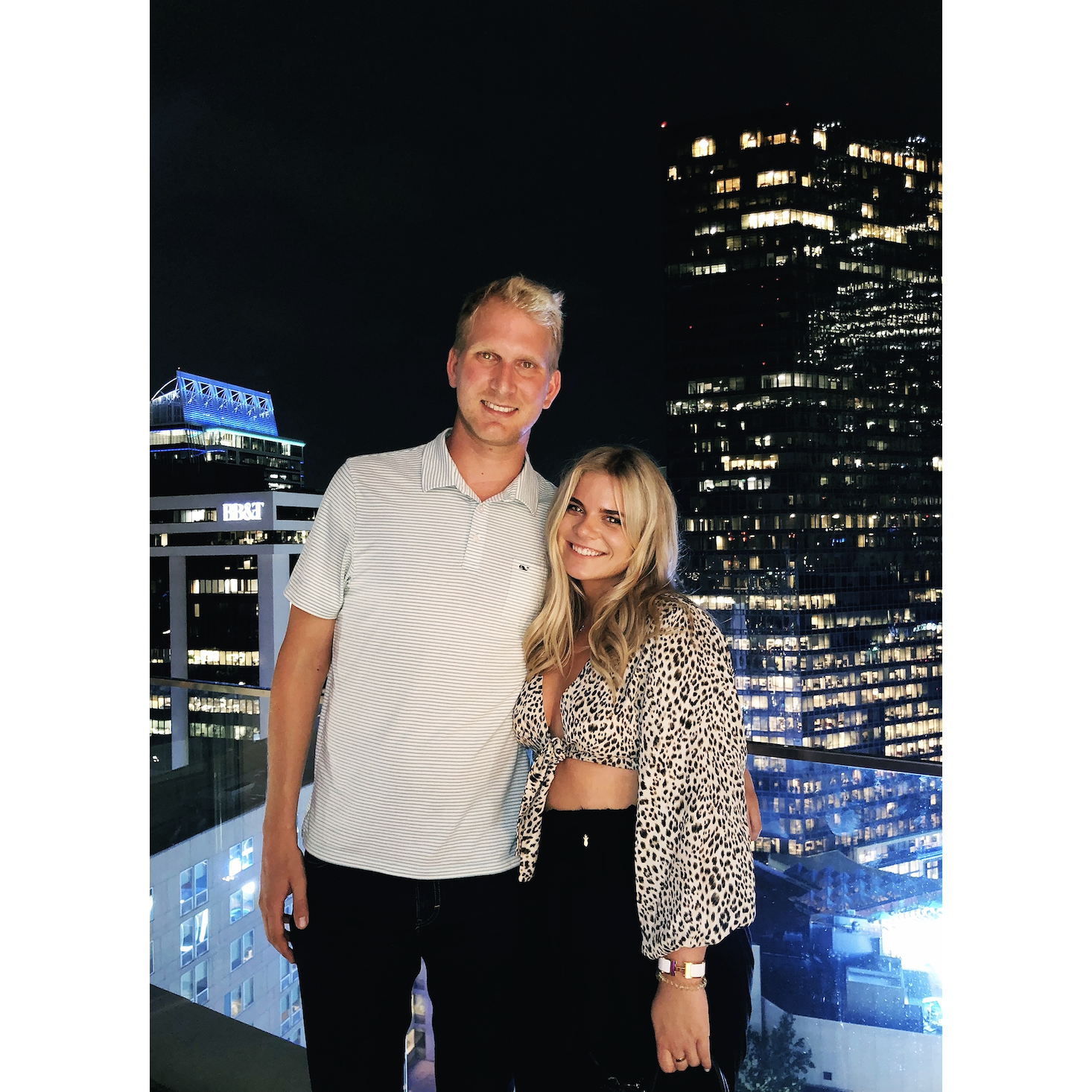 our first anniversary in a rooftop in CLT!