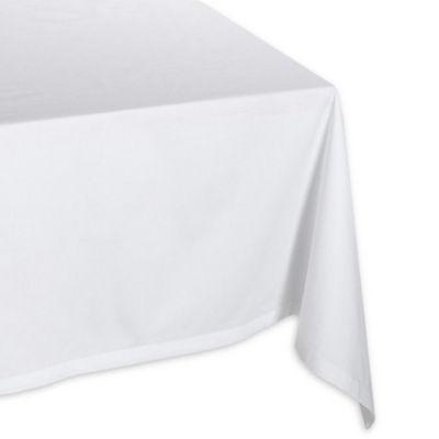Design Imports Finishing Touch 60-Inch x 84-Inch Oblong Tablecloth in White