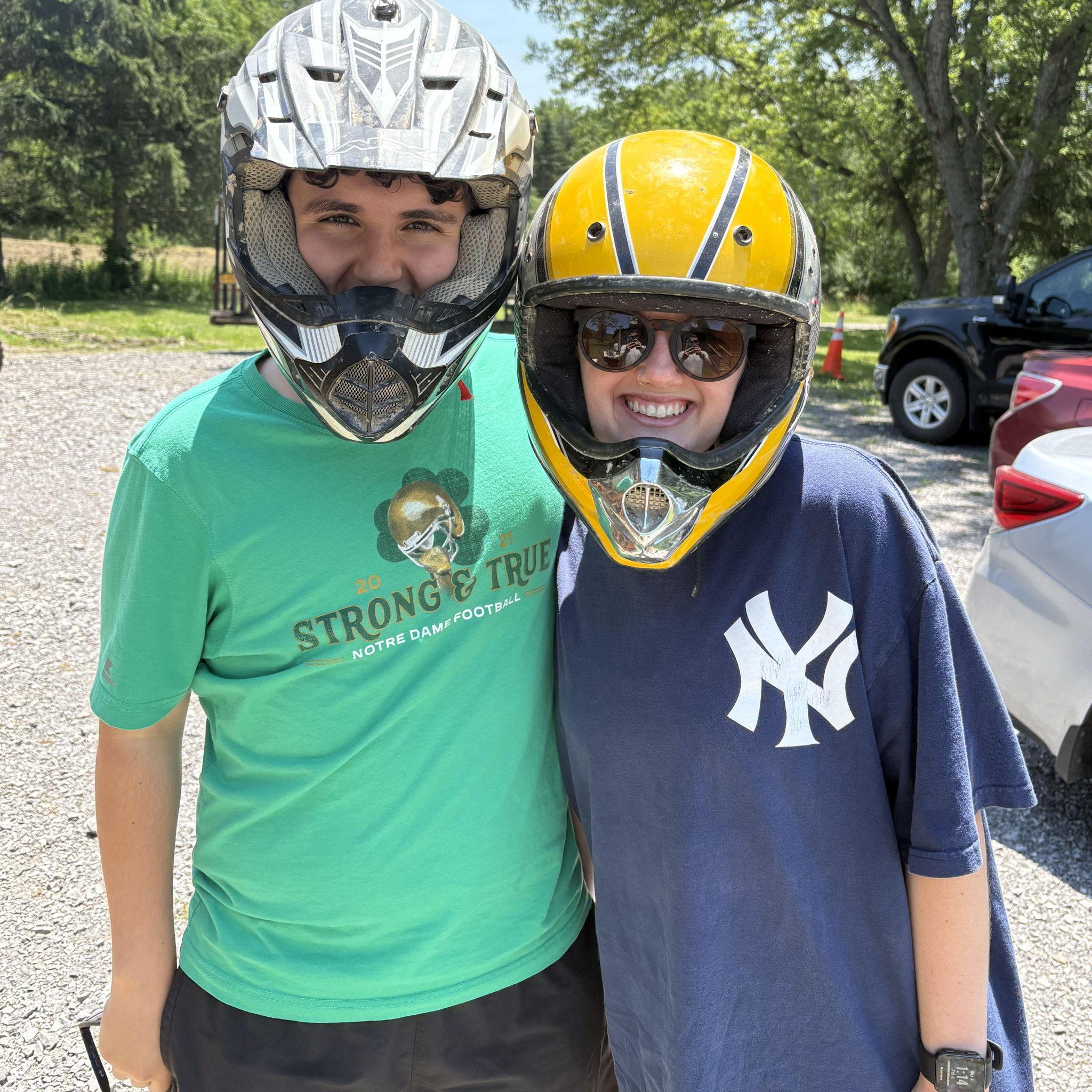 not shown: sam driving into a tree