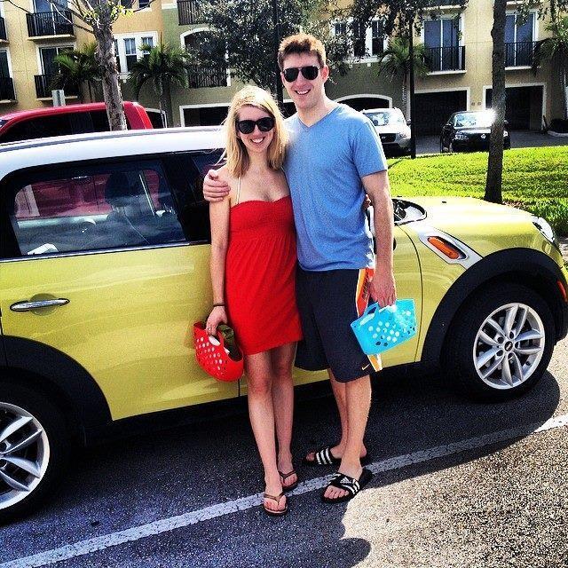 When we were babies, heading off to Miami