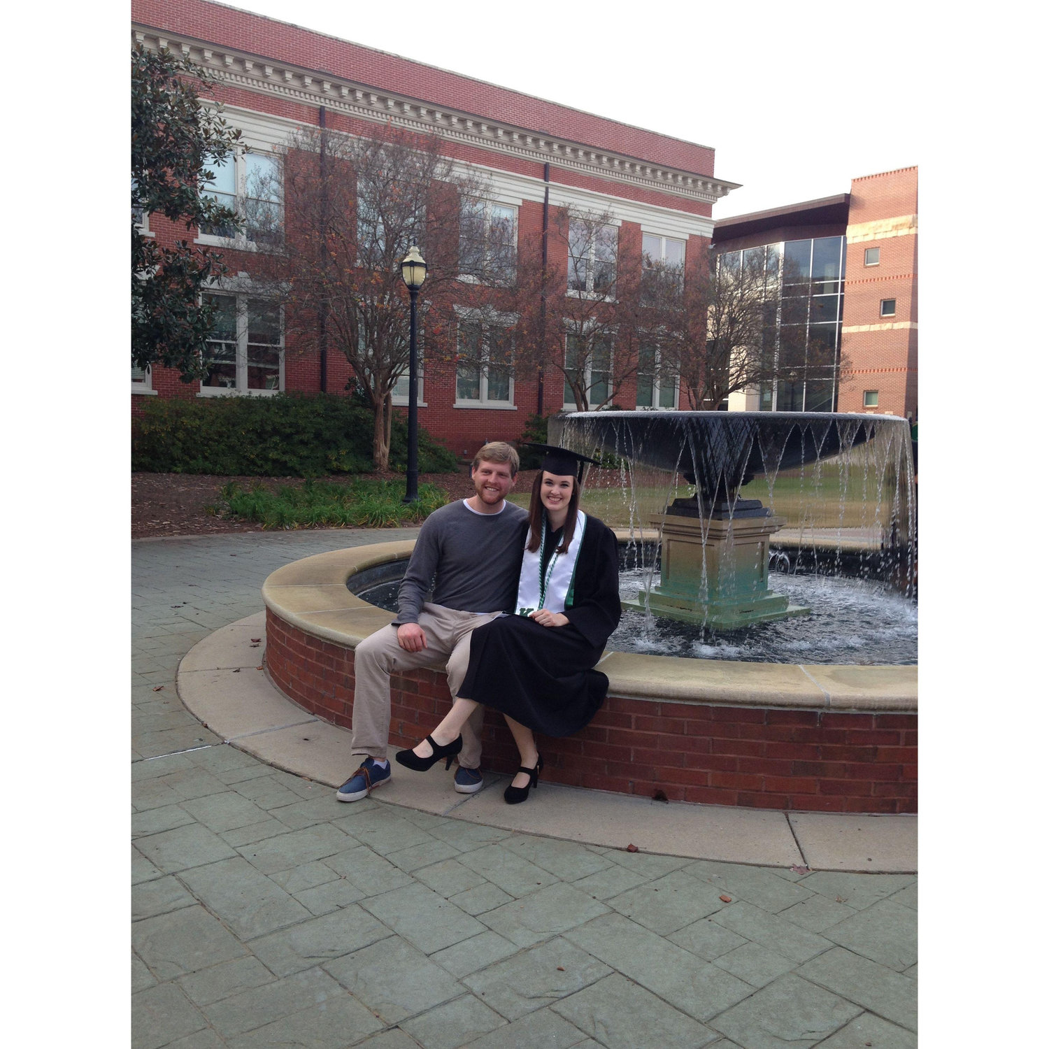 2 months into dating, Eric came to my college graduation at GCSU!