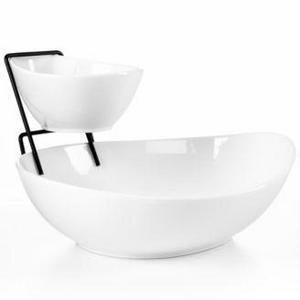 The Cellar - CLOSEOUT! Whiteware Serveware Chip and Dip, Created for Macy's