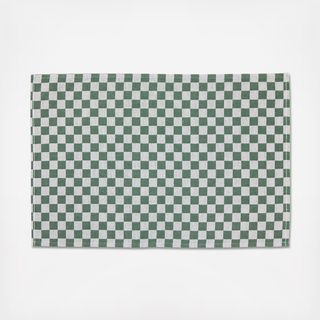 Dark Green Check Cotton Placemat, Set of 4