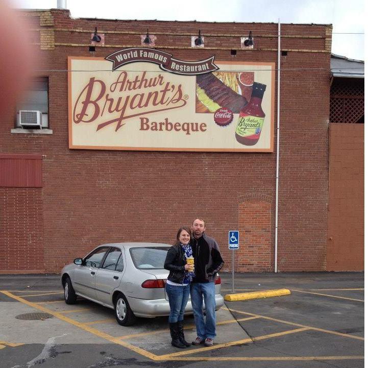 Enjoying some KC Barbeque