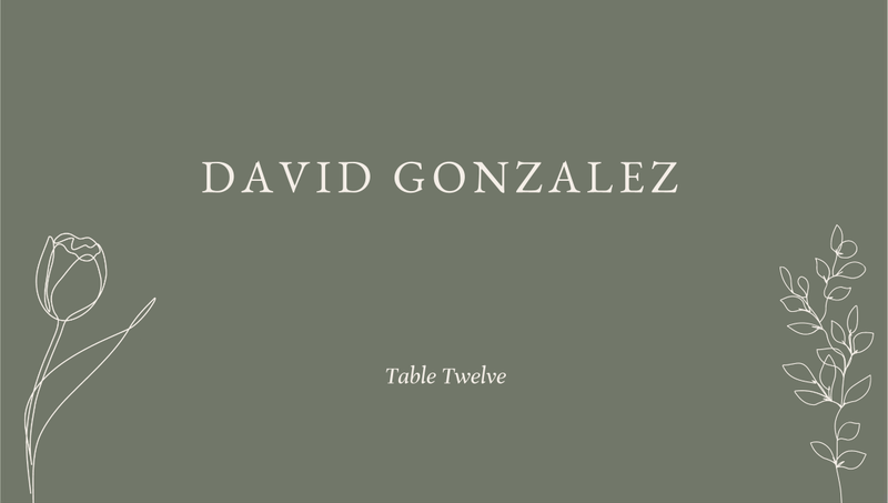 Essenza | Dark Sage | Zola Wedding Place Cards