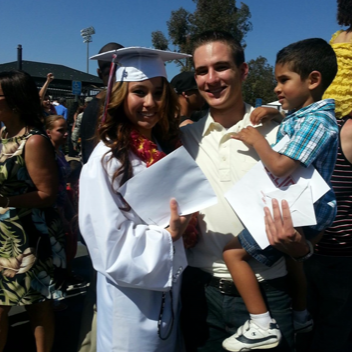 Justin and I at my high school graduation. May 2013