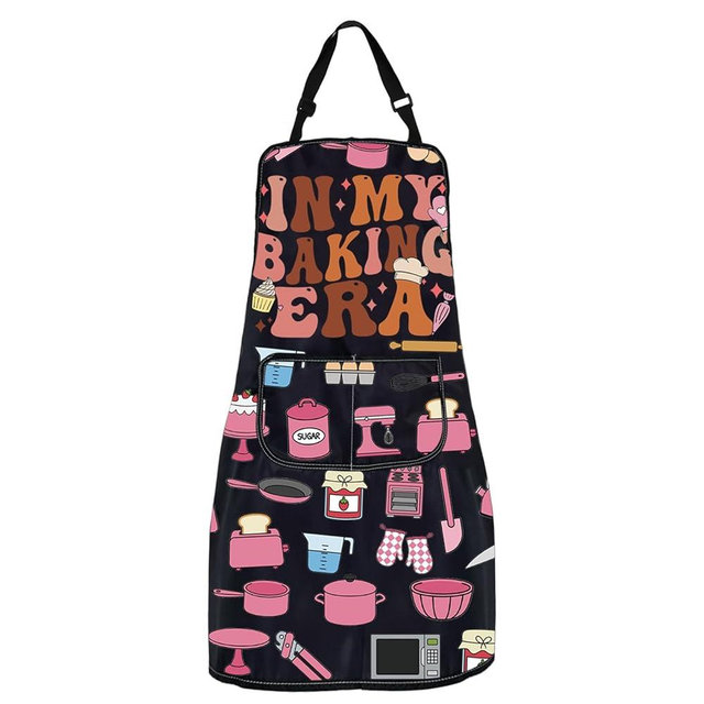 WSNANG Funny Baking Aprons with Pockets In My Baking Era Apron Bakers Gifts Pastry Chef Gift
