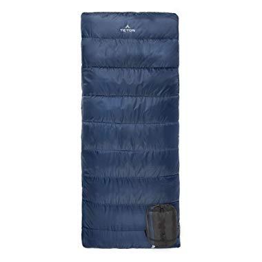 TETON Sports Polara 3-in-1 Sleeping Bag; Great for All Season Camping, Fishing, and Hunting; Versatile Outdoor Sleeping Bag; Lightweight, Washable Inner Fleece Lining; Compression Sack Included