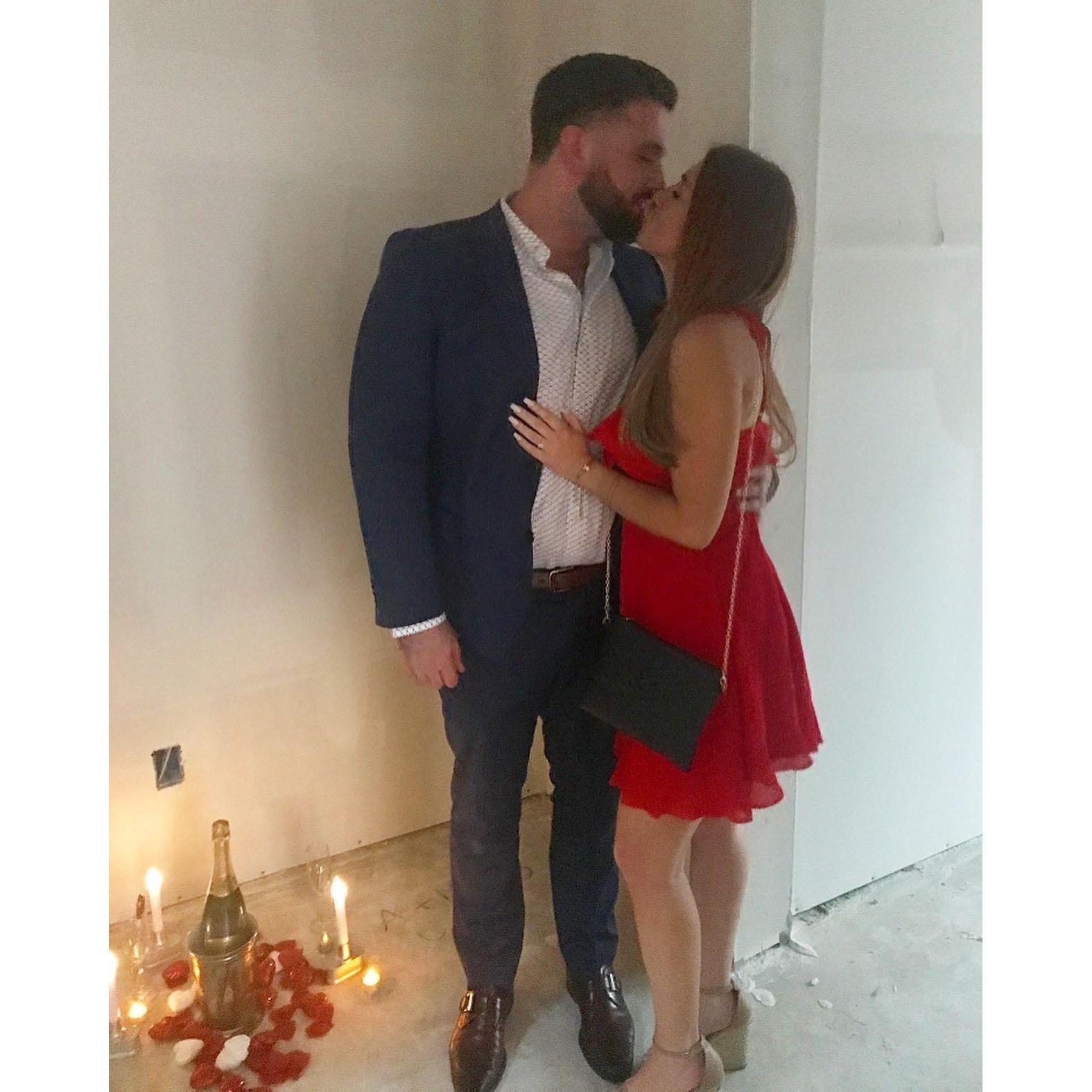 Right after getting engaged in our new home!