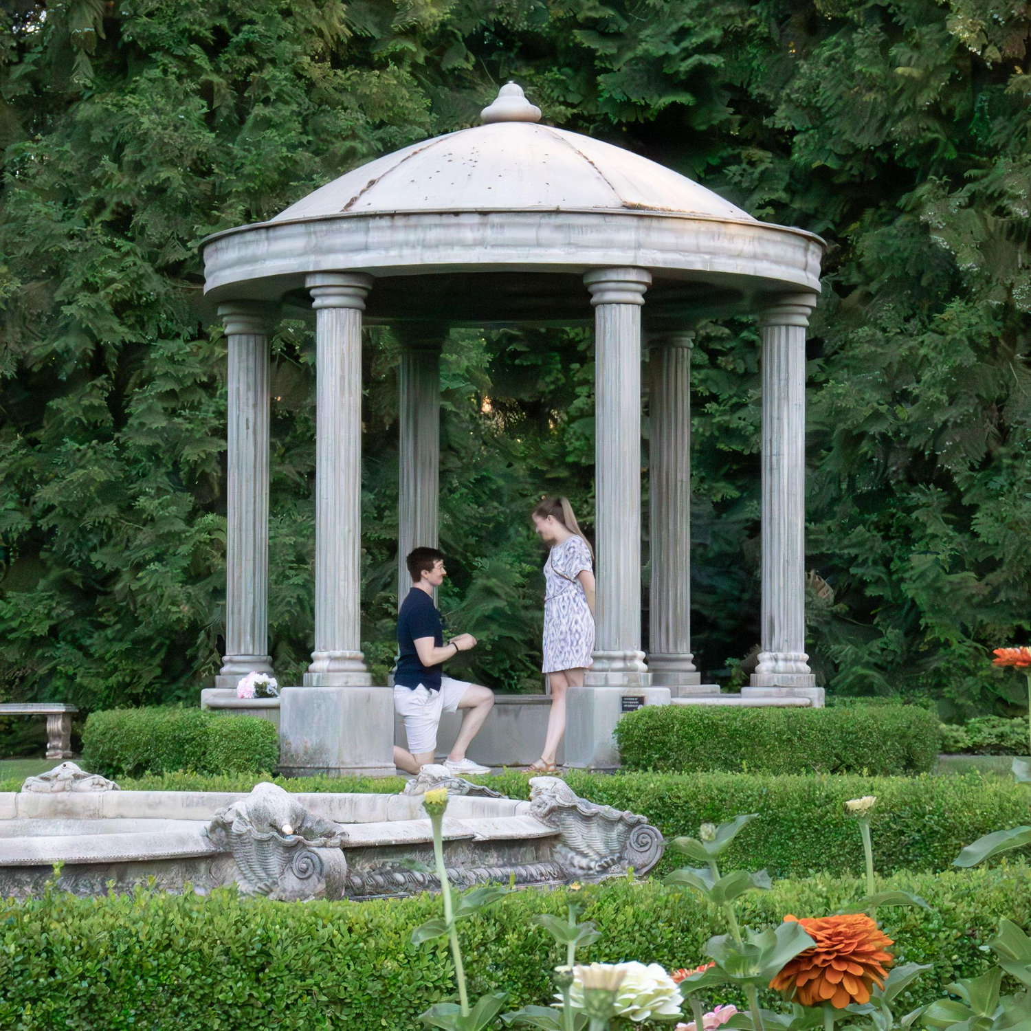 Jared surprised me at Manito Park the weekend BEFORE we went to Italy. It was the perfect proposal.