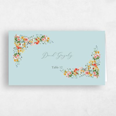 Iceberg, Blue Wedding Place Card - Pourpier