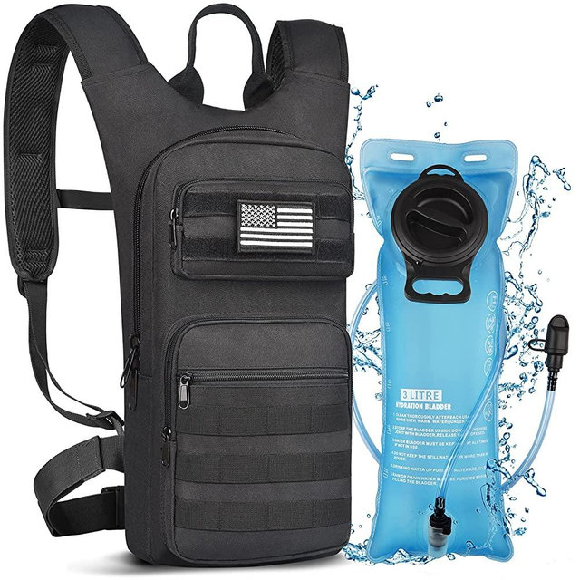 NOOLA Hydration Backpack with 3L TPU Water Bladder, Tactical Molle Water Backpack for Men Women, Hydration Pack for Hiking, Biking, Running and Climbing