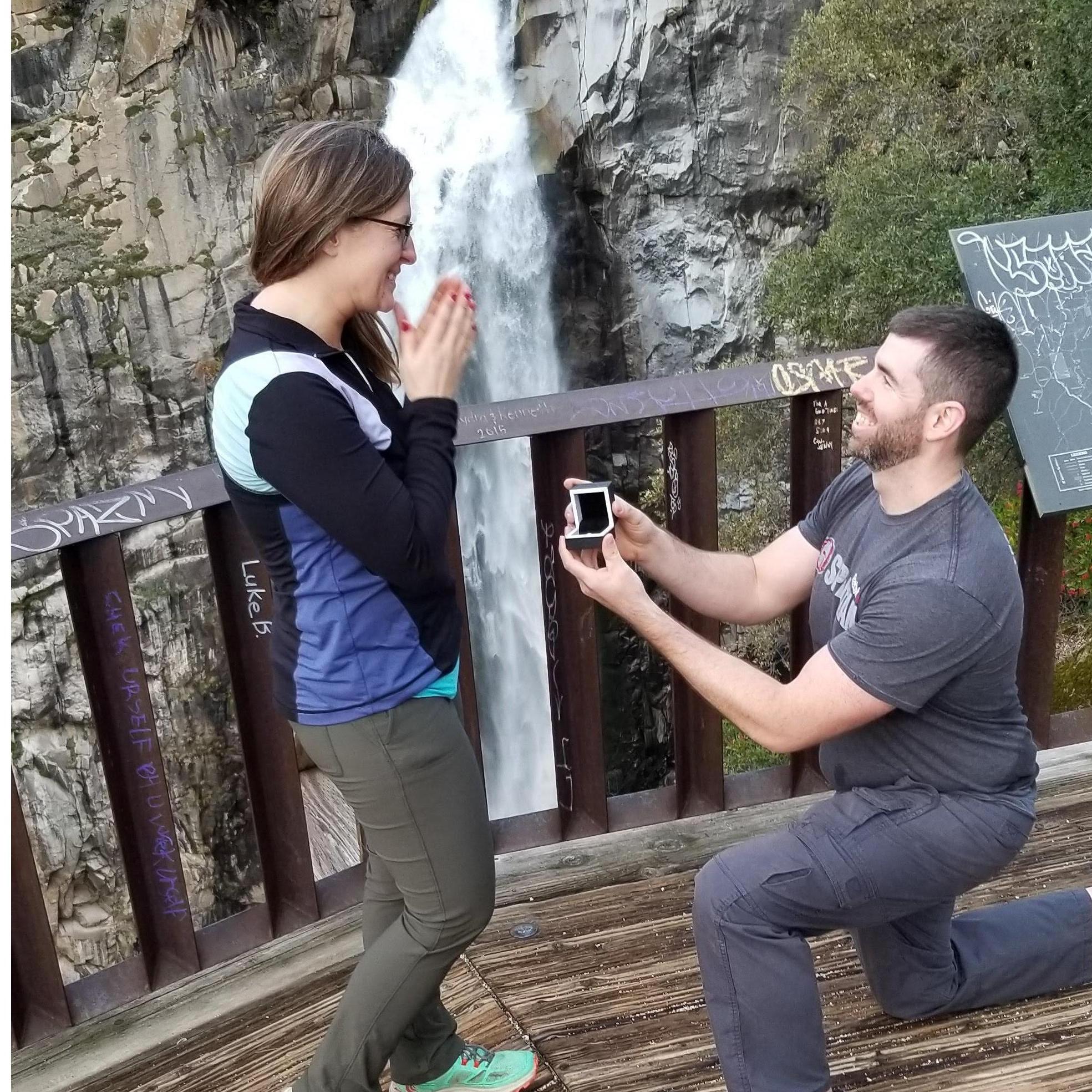 Justin proposed to Samantha on 12/20/2019 in front of Feather Falls