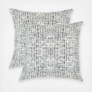 Crosshatch Square Pillow, Set of 2