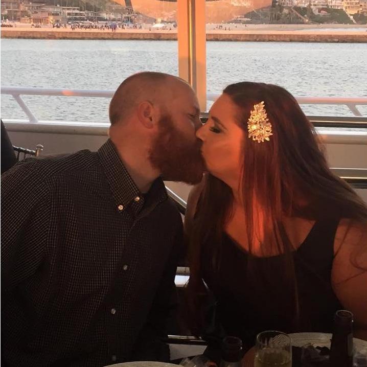 At Michael and Jessica's wedding in Newport Beach