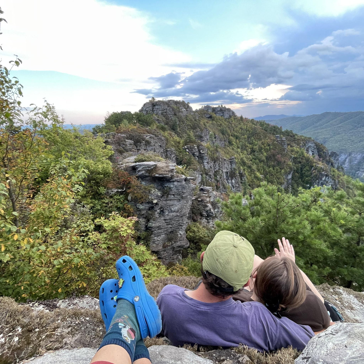 Staring at the Appalachian Mountain Range at sunset