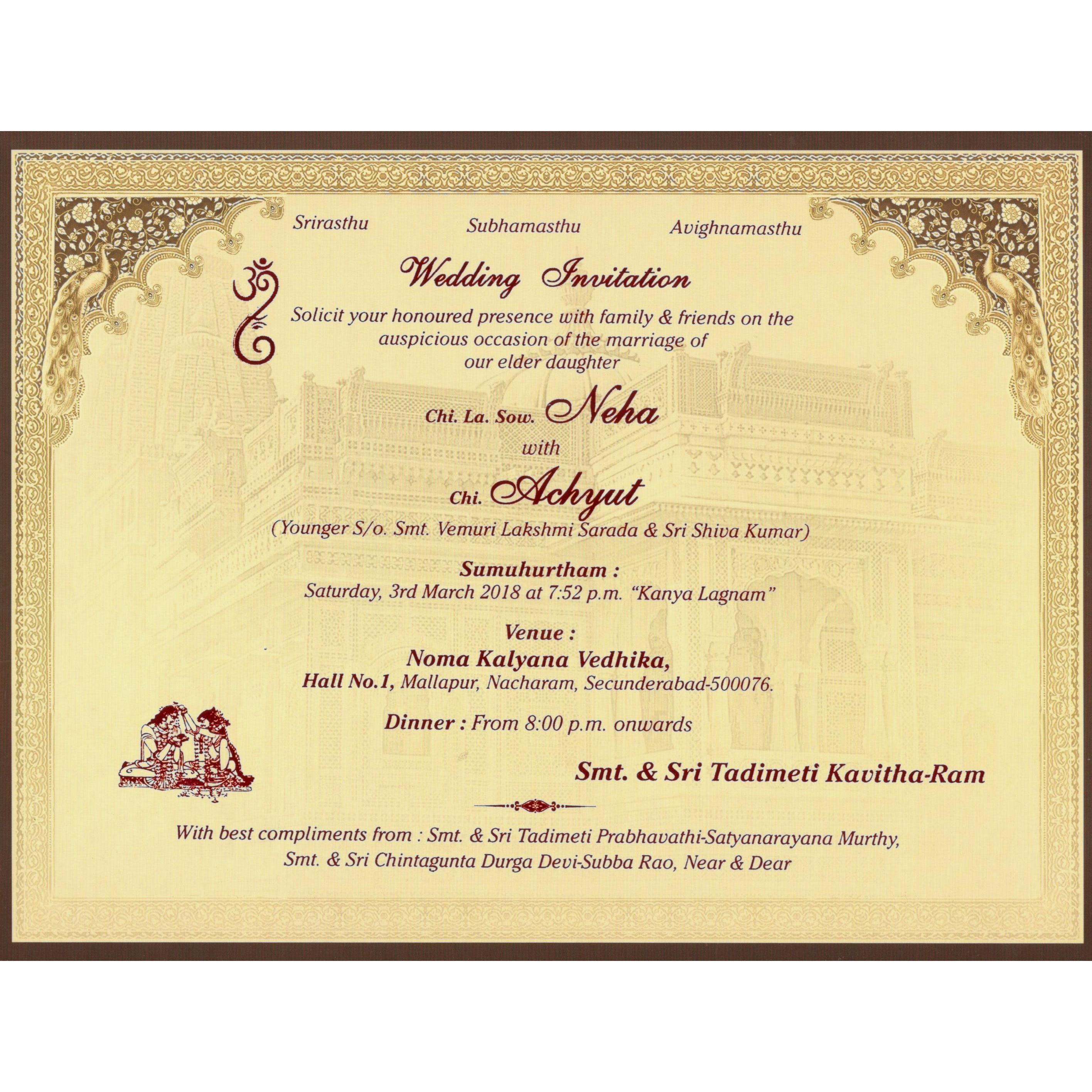 Bride’s Invitation