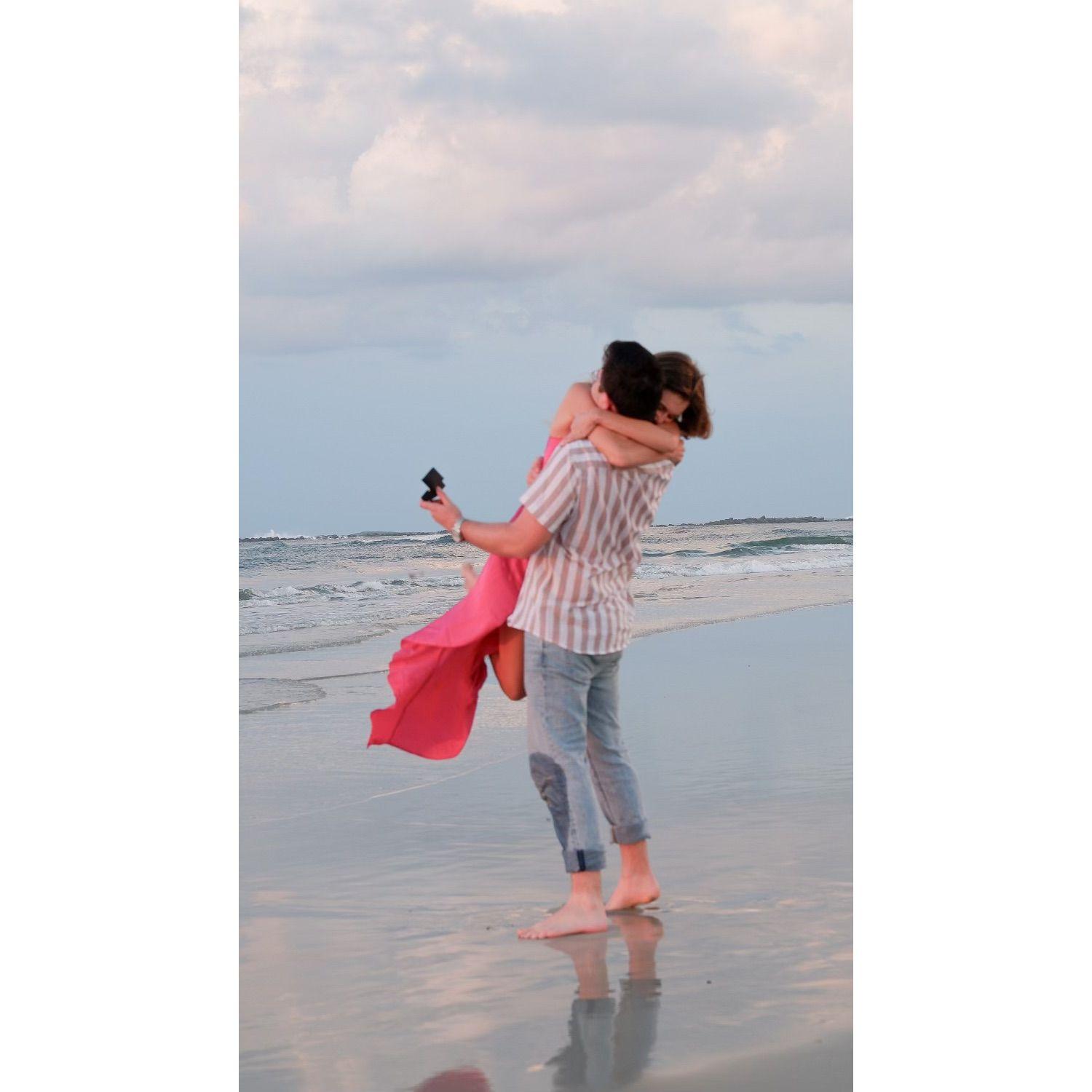 Moments after she said "yes!"
