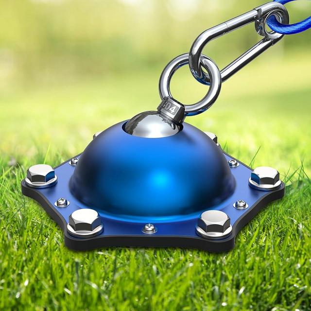 Dog Tie Out Stake,360°Swivel Dog Run,(NO CABLE) Heavy Dog Yard Stake Rust Proof Dog Runner for Yard Can Hold 2 Dog Up to 150LBS-Use Any Dog Tie Out Cable or Yard Leash