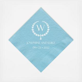 Laurel Wreath Dinner Napkin, Set of 50 - Personalized
