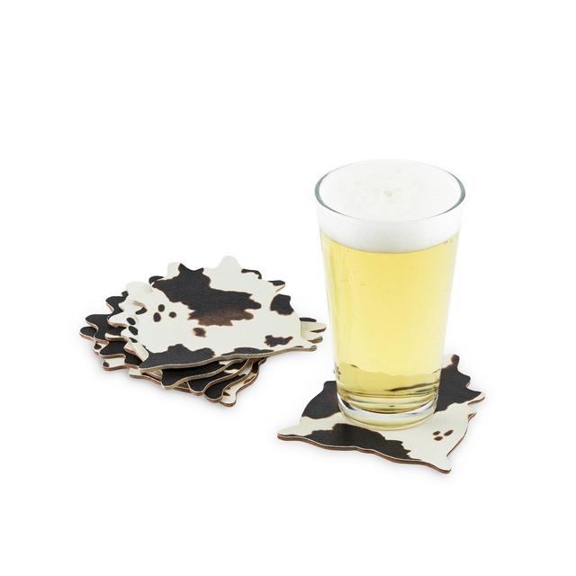 Foster & Rye Cow Hide Coaster Set