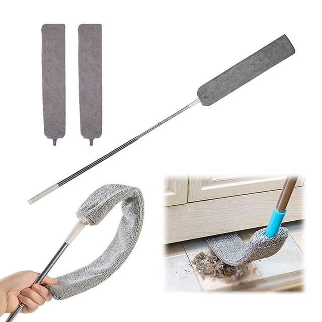 Retractable Gap Dust Cleaner, Microfiber Hand Duster, 2022 New Gap Dust Cleaner, Washable Telescopic Dust Brush for Wet and Dry, Cleaning Artifact Tools Under Appliance for Sofa Bed Furniture Bottom