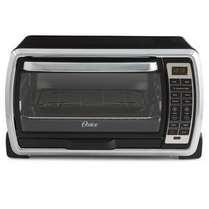Oster Large Digital Countertop Convection Toaster Oven, 6 Slice, Black/Polished Stainless (TSSTTVMNDG-SHP-2)