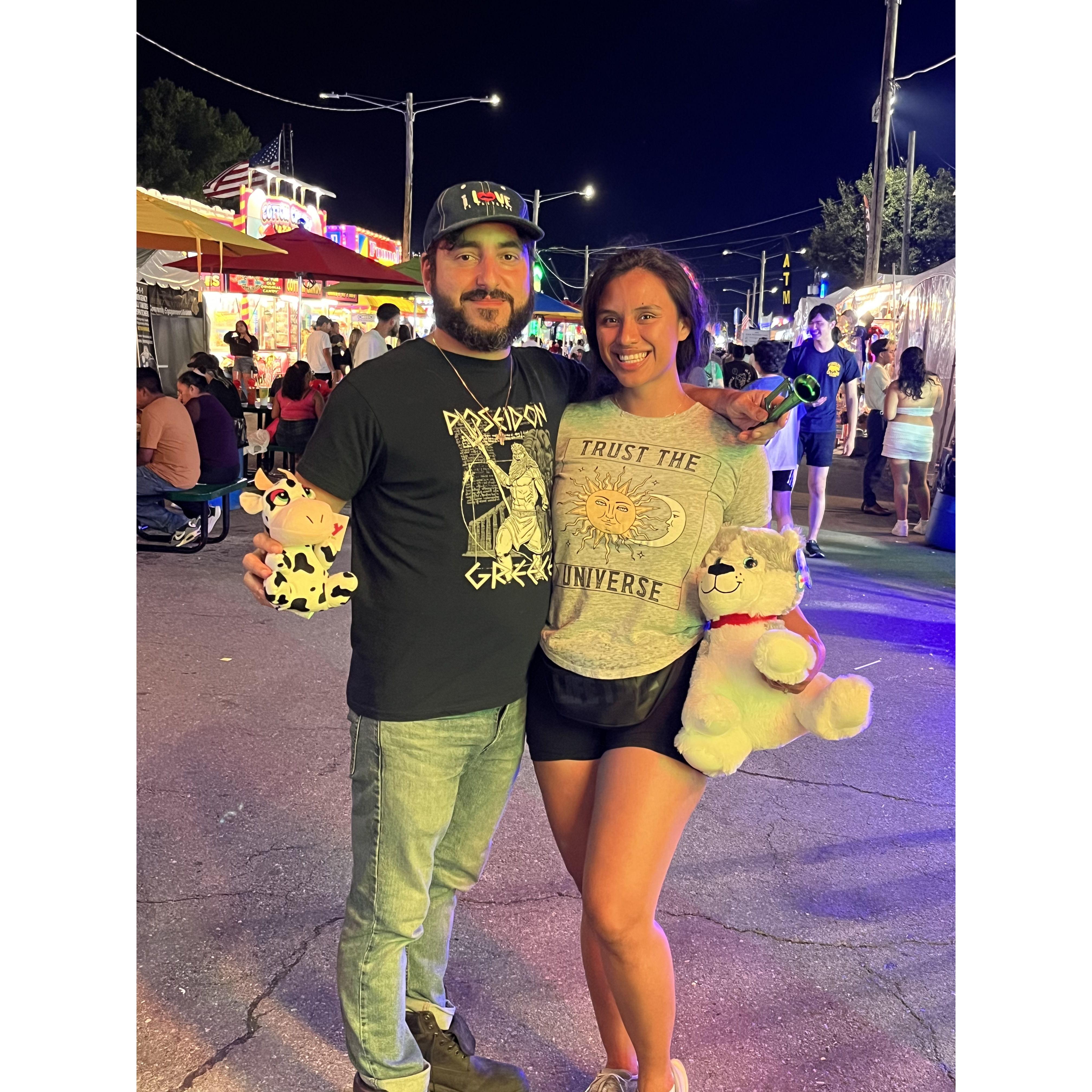 We keep adding new memories together and learning more things we both love. William never dreamt he would find a woman who would love watching Monster trucks with him at the county fair!