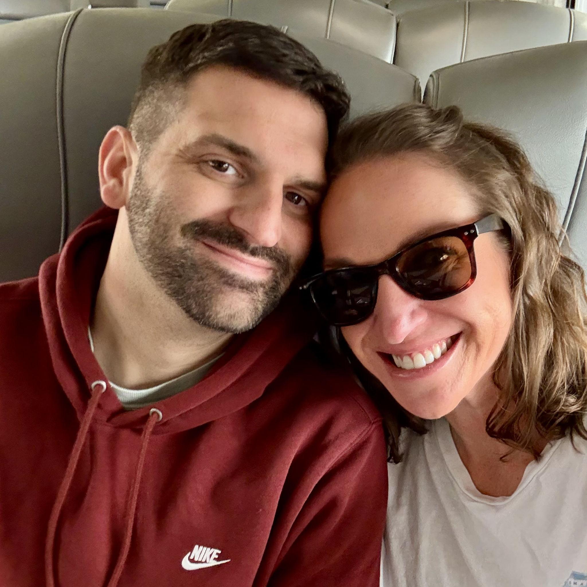 On the train headed towards our NYC Xmas adventure