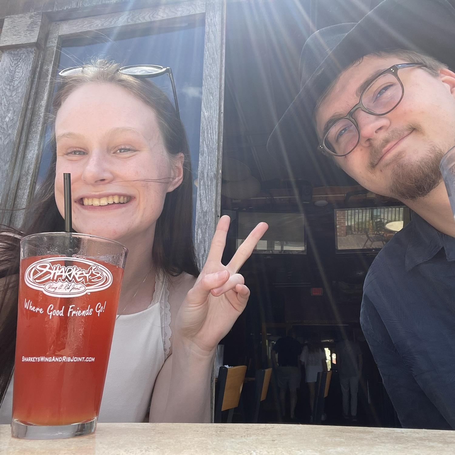 Hanging out at Sharkey's (local Blacksburg bar)