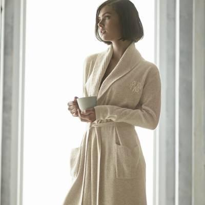 Cashmere Rib-Knit Robe | Frontgate