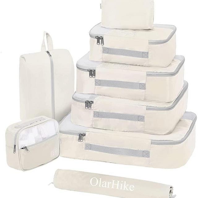 OlarHike 8 Set Packing Cubes for Travel, Luggage Organizer Bags for Travel Accessories Travel Essentials, Travel Cubes for Carry on Suitcases