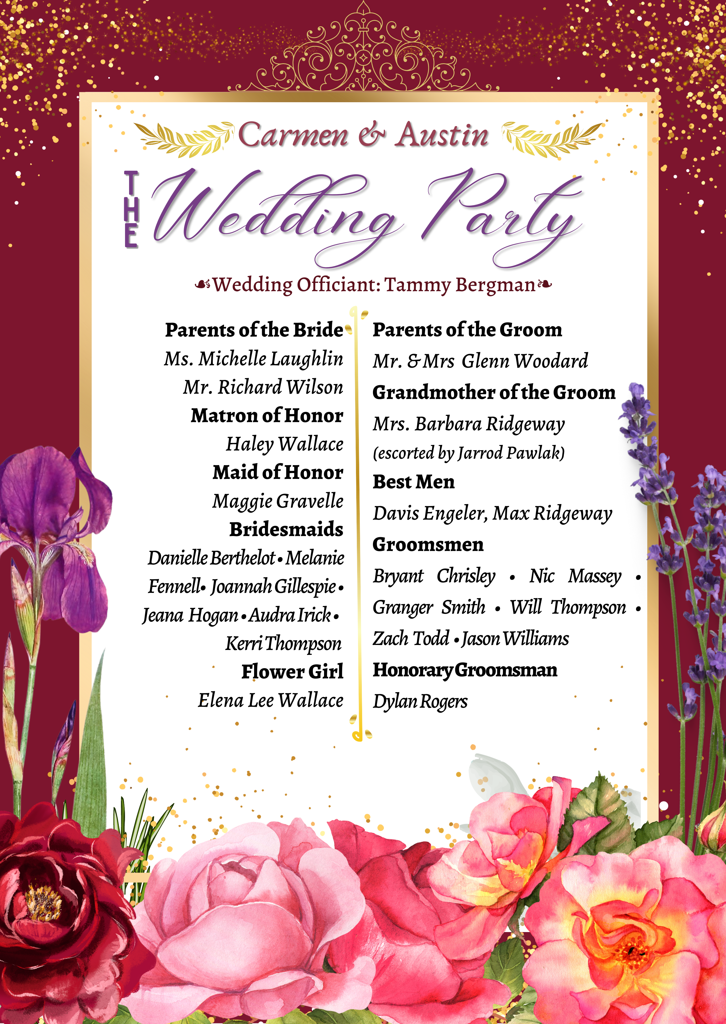 The Wedding Website of Carmen Laughlin and Austin Woodard