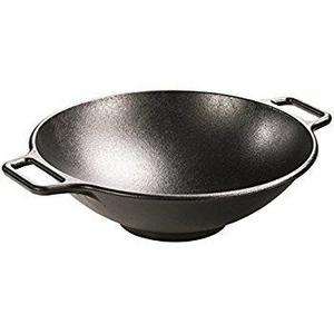 Lodge P14W3 Seasoned Cast Iron Wok, 14 inch