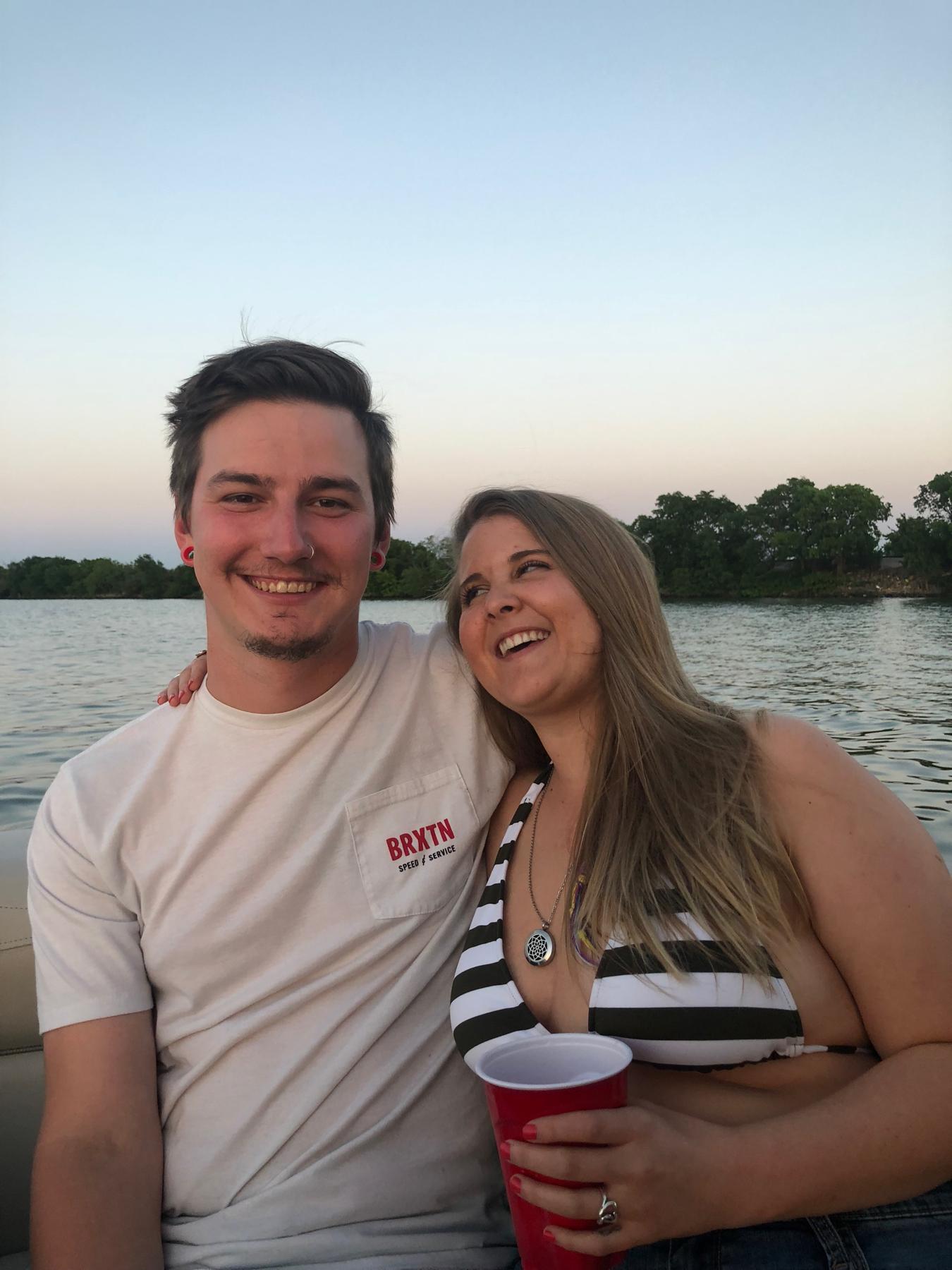This photo captured a truly happy moment. This was taken on a Lake trip to Missouri with a group of friends.