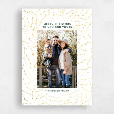 White Standard Holiday Card - Easton Foil