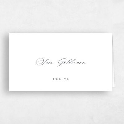 White Wedding Place Card - Edera