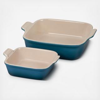 Heritage Set of 2 Square Dishes