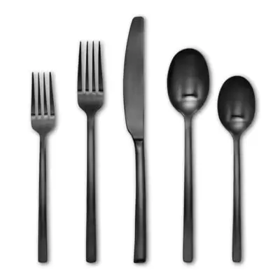 Cambridge® Silversmiths Beacon 20-Piece Flatware Set in Black