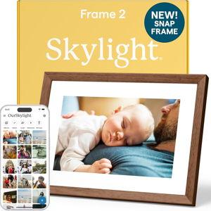 Skylight Digital Picture Frame 2 – 10" Full HD Wi-Fi Touch Screen, 16GB Digital Photo Frame, Load Photos & Videos Directly from Phone, Anti-Glare – Ideal for Personalized Gifting, Walnut