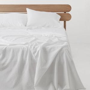 White Organic Room Service Sateen Sheet Set