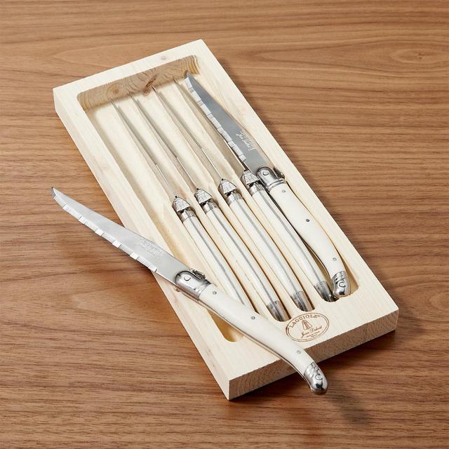 Laguiole ® Ivory Steak Knives, Set of 6