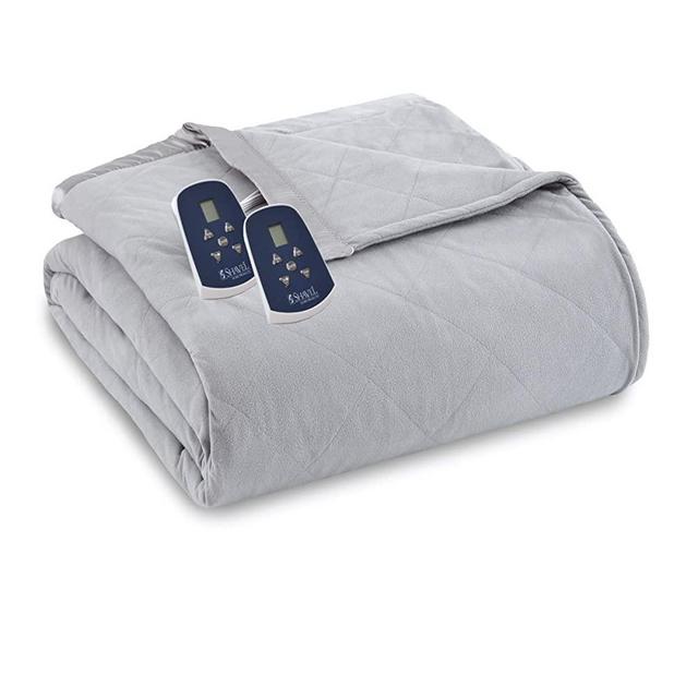 Thermee Micro Flannel Micro Flannel Electric Blanket, King, Slate Grey