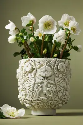 Marisol Cement Textured Pot