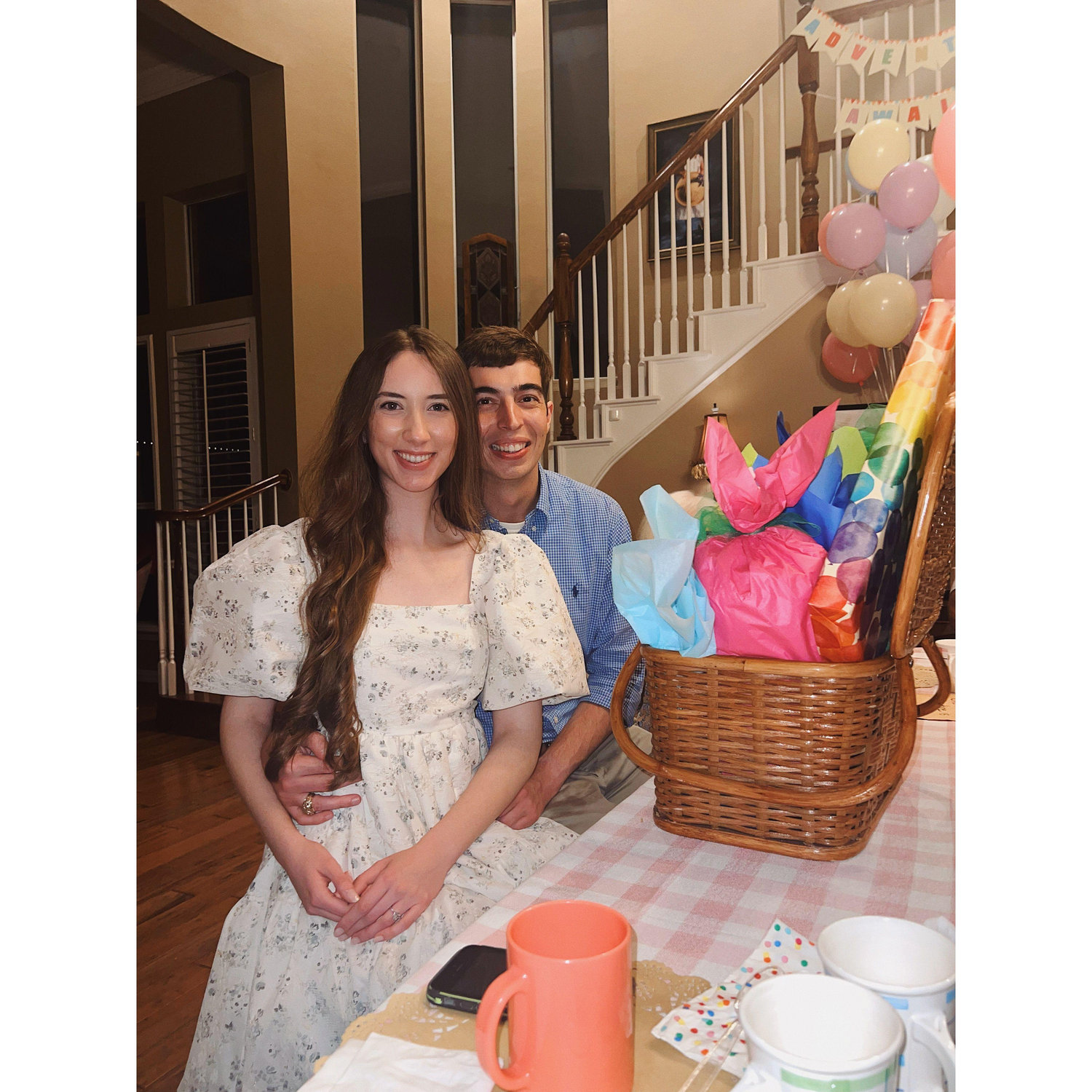 June 14, 2025 - our families set up the cutest picnic/ "Up" themed dinner table for us!