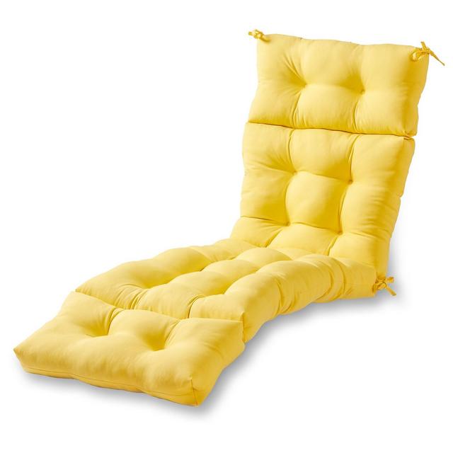 Solid Outdoor Chaise Lounge Cushion - Sunbeam - Kensington Garden