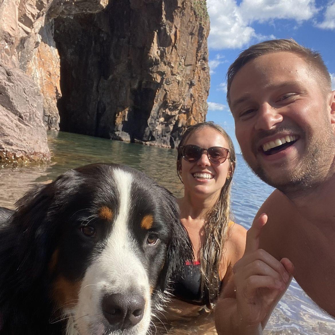 Our first annual trip to the North Shore (and Albie's first time swimming in Lake Superior!)