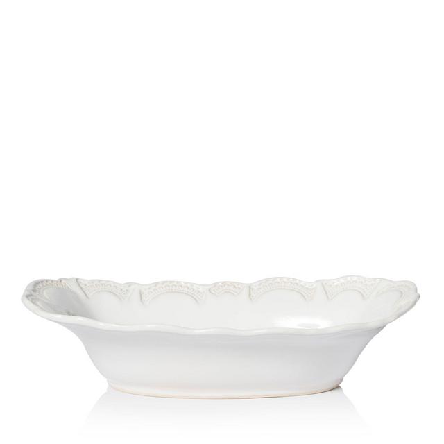 Vietri Incanto Stone White Lace Large Au Gratin